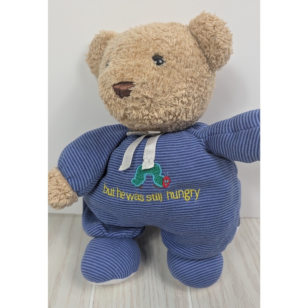 Carters Very Hungry Caterpillar Teddy Bear Plush Rattle Blue Pajamas Eric Carle